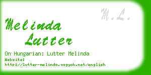 melinda lutter business card